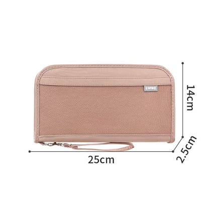 Pink Portable RFID Blocking Travel Passport Holder with Large Capacity V888-ELOSUNG13953