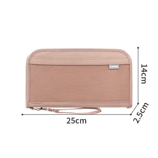 Pink Portable RFID Blocking Travel Passport Holder with Large Capacity V888-ELOSUNG13953
