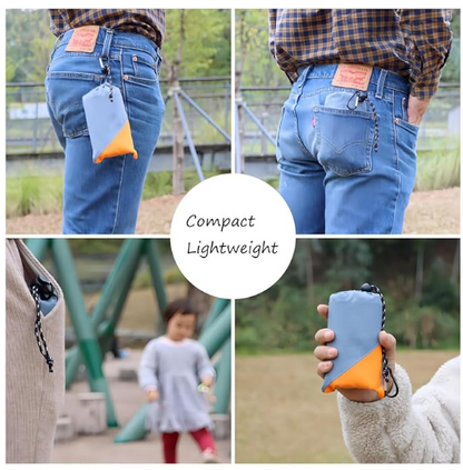 Blue And Grey Portable Waterproof Camping Mat - Foldable Picnic and Beach Blanket V888-ELOSUNG13965