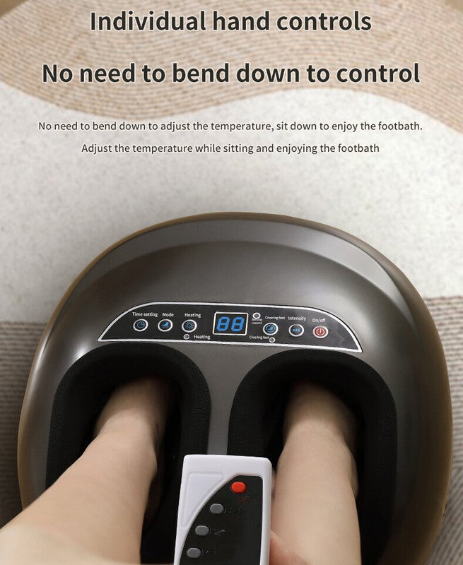 Luxury Automatic Foot Massager - Black Shiatsu Foot and Calf Massager with Adjustable Intensity, Air V888-ELOSUNG15023