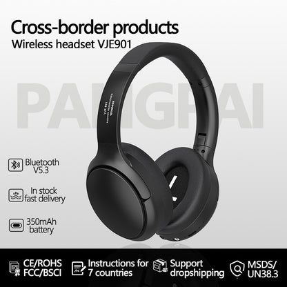 Silver VJE901 Wireless Bluetooth Over-Ear Headphones with Active Noise Cancelling V888-ELOSUNG15081