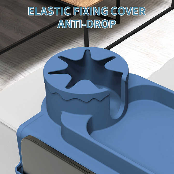 Light Blue Multi-Functional Silicone Couch Cup Holder with Storage Organizer | Durable and Creative Armrest V888-ELOSUNG15088