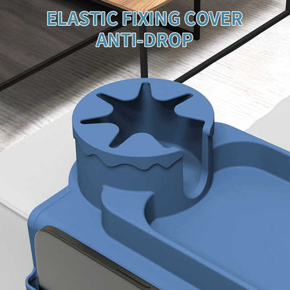 Light Blue Multi-Functional Silicone Couch Cup Holder with Storage Organizer | Durable and Creative Armrest V888-ELOSUNG15088