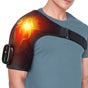 Black Rechargeable Heated Shoulder Massager with LED Display - Adjustable Compression Wrap for Pain Relief V888-ELOSUNG15101