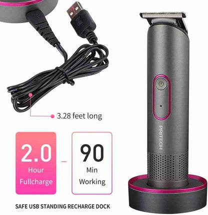 PRITECH PR-2888 Professional Hair Clipper Kit - USB Rechargeable, 600mAh Battery, IPX6 Waterproof Grooming Set V888-ELOSUNG15120