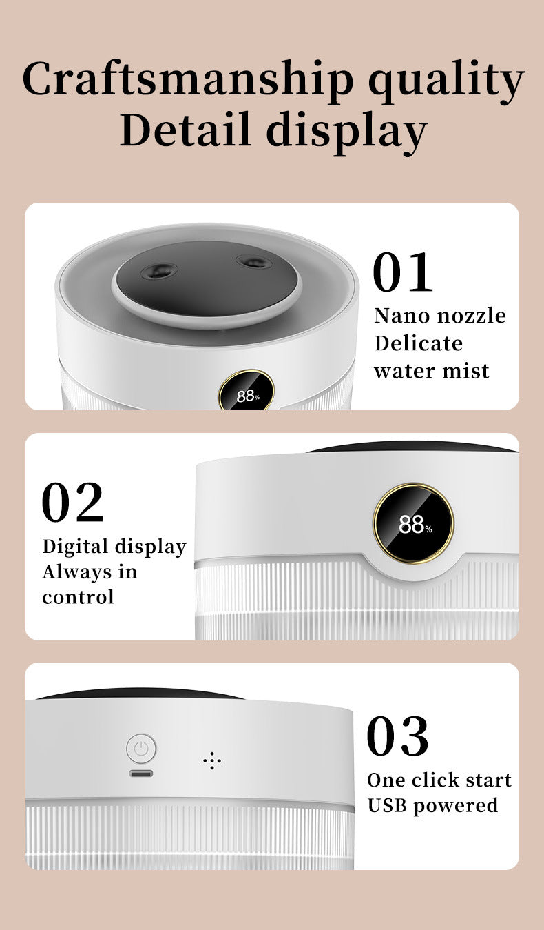 2000ML Large Capacity Humidifier with LED Display - Silent Cool Mist Air Humidifier for Home and Office V888-ELOSUNG15123