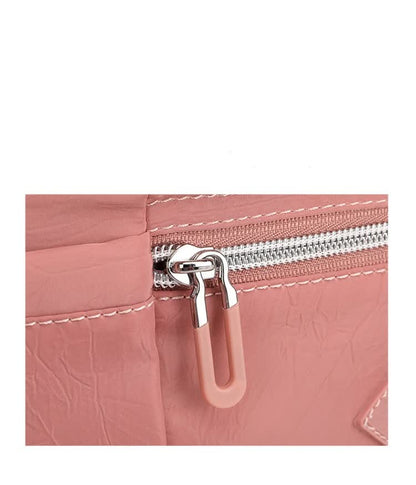 Lightweight Nylon Crossbody Shoulder Bag - Black, Adjustable Strap, Multi-Pocket Design V888-ELOSUNG15157