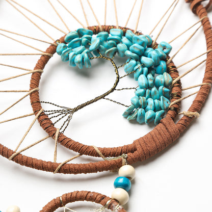 Handmade Dream Catcher with Feathers - Bohemian Wall Hanging Decorative Wind Chime V888-ELOSUNG15181