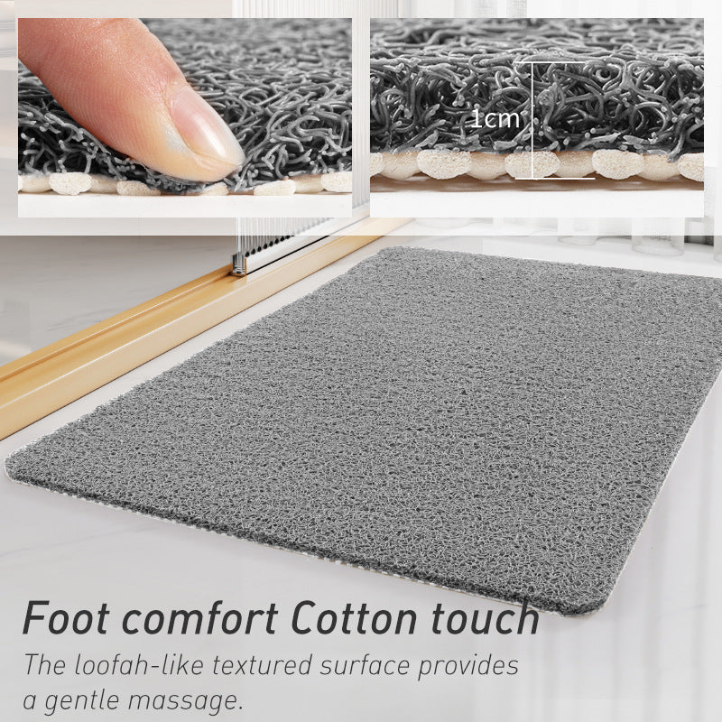 White Non-Slip Loofah-Style Bathroom Mat - Quick-Dry and Soft 40*60cm V888-ELOSUNG15190