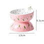 Ceramic Elevated Pet Food Bowl - Cute Pitaya Pattern Design for Cats and Small Dogs V888-ELOSUNG15219