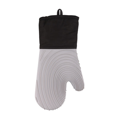 Gray Spiral Pattern Silicone Oven Mitts - Heat Resistant and Non-Slip Design (1 Pair/2 PCS) V888-ELOSUNG15238