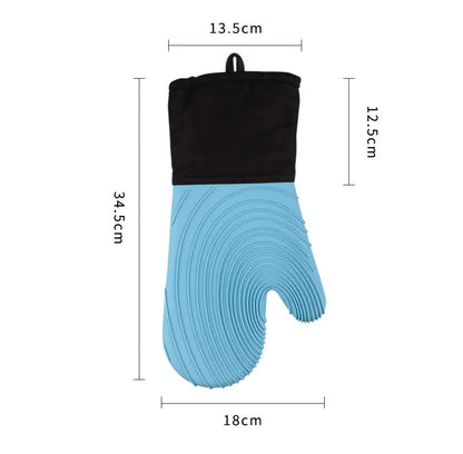 Gray Spiral Pattern Silicone Oven Mitts - Heat Resistant and Non-Slip Design (1 Pair/2 PCS) V888-ELOSUNG15238