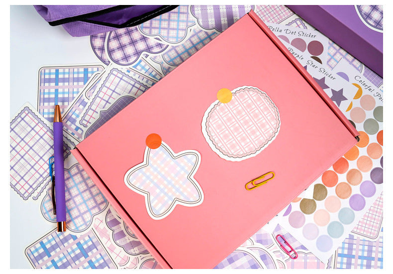 Kids Creative Journal Gift Set(Pink) - Notebook, Pen, Stickers, and Accessories V888-ELOSUNG15240