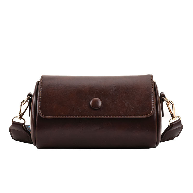 Coffee Vintage PU Leather Shoulder Bag with Adjustable Strap - Compact and Stylish V888-ELOSUNG15245