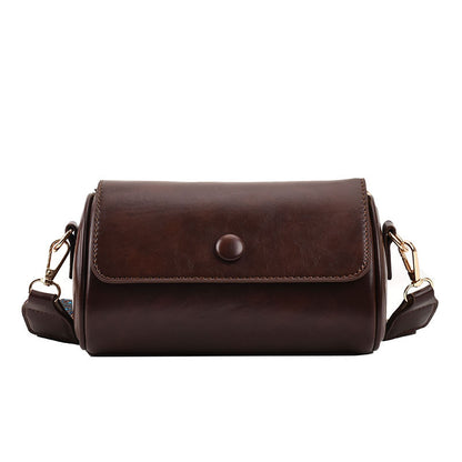Coffee Vintage PU Leather Shoulder Bag with Adjustable Strap - Compact and Stylish V888-ELOSUNG15245