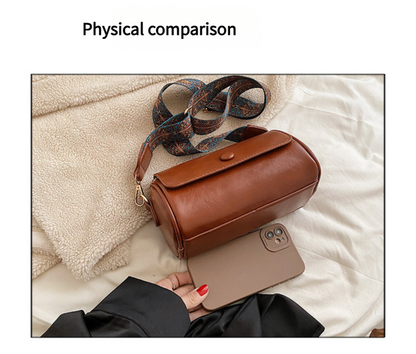 Coffee Vintage PU Leather Shoulder Bag with Adjustable Strap - Compact and Stylish V888-ELOSUNG15245
