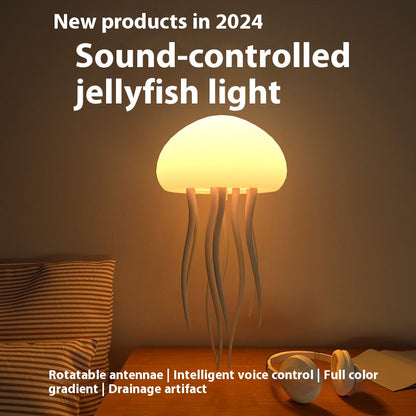 Hanging Style Jellyfish Shaped Night Light - 1000mAh Rechargeable LED Lamp V888-ELOSUNG15251