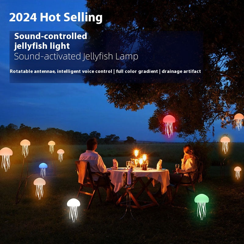 Hanging With Base Style Jellyfish Shaped Night Light - 1000mAh Rechargeable LED Lamp V888-ELOSUNG15252
