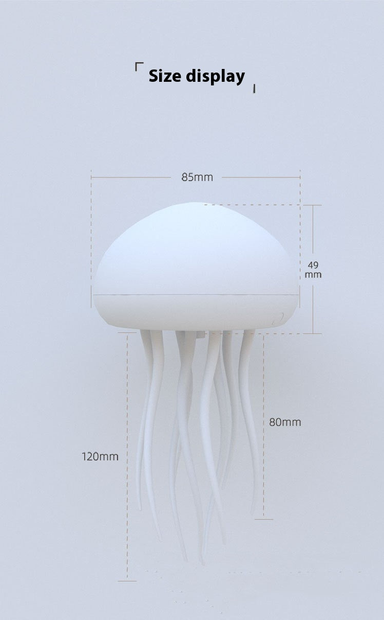 Hanging With Base Style Jellyfish Shaped Night Light - 1000mAh Rechargeable LED Lamp V888-ELOSUNG15252