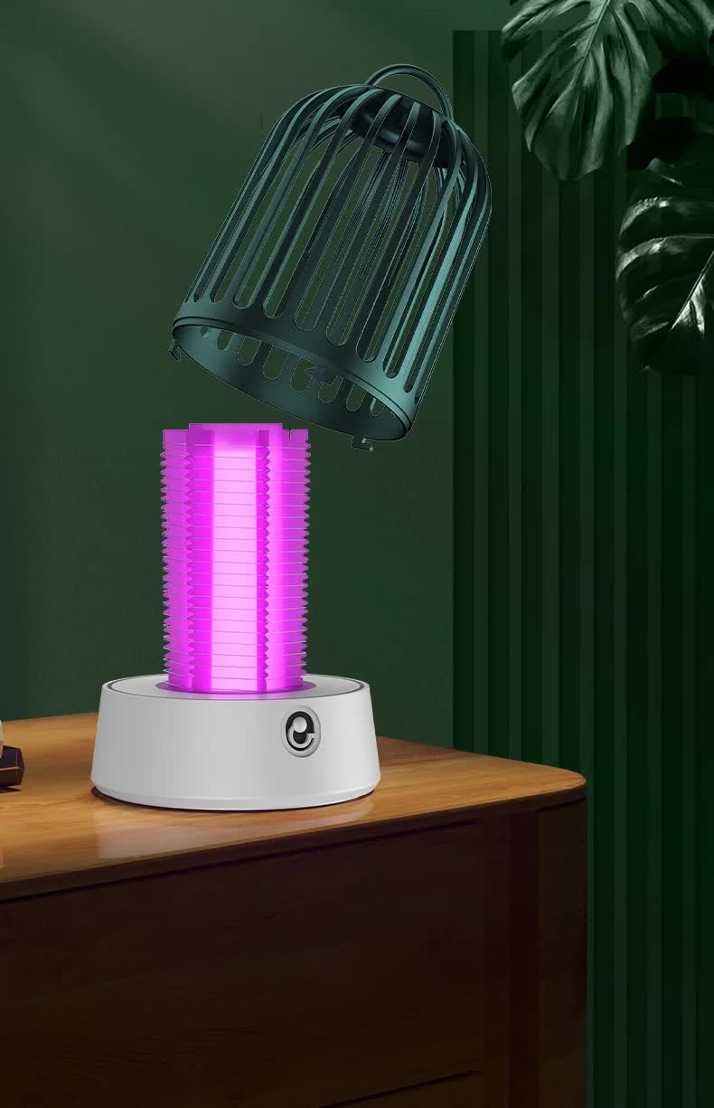 Yellow Electric Mosquito Killer Lamp with Dual Modes - 1200MA USB Rechargeable V888-ELOSUNG15255