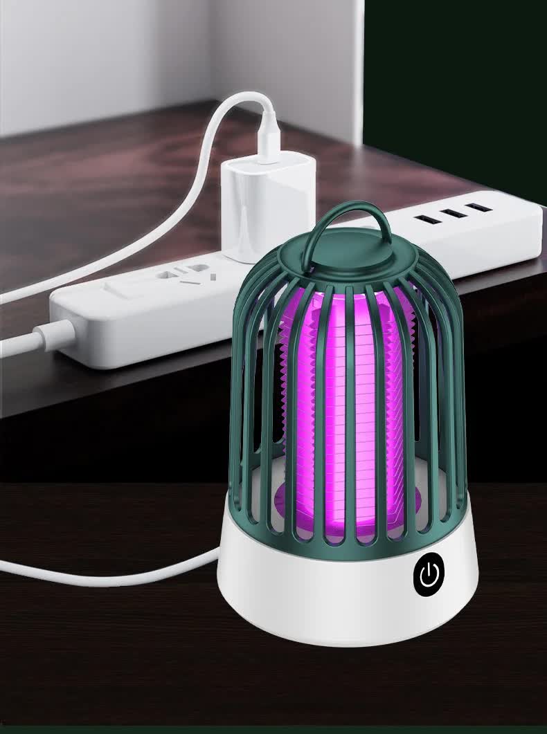 Yellow Electric Mosquito Killer Lamp with Dual Modes - 1200MA USB Rechargeable V888-ELOSUNG15255