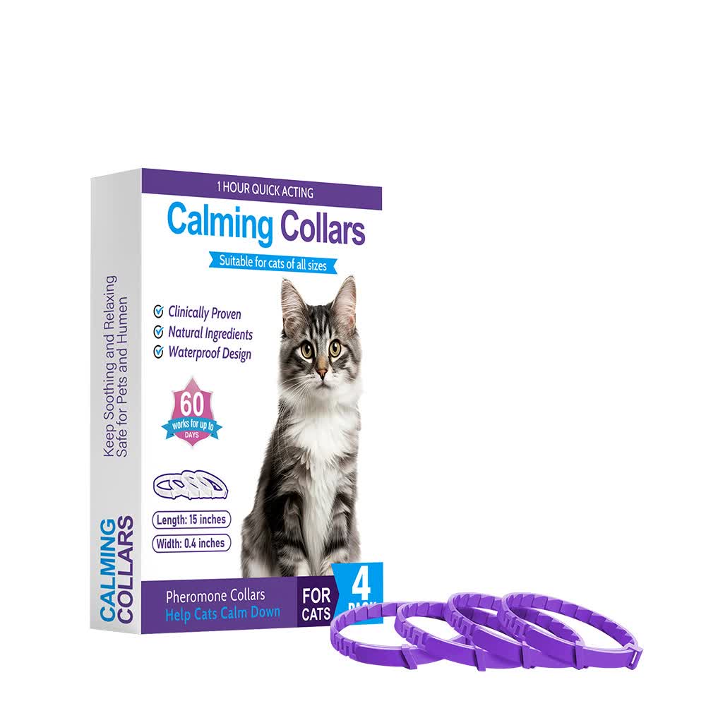 Purple Calming Collars for Cats - Natural Anxiety Relief, Adjustable, 4 Pack V888-ELOSUNG15271