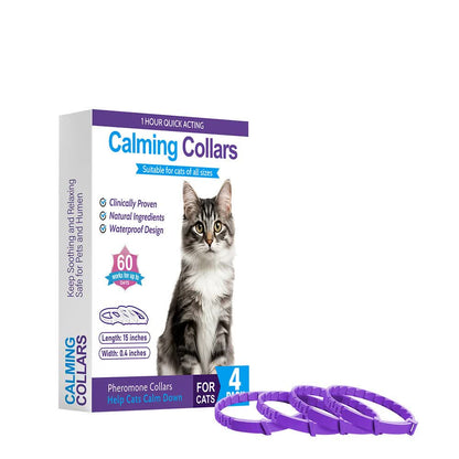 Purple Calming Collars for Cats - Natural Anxiety Relief, Adjustable, 4 Pack V888-ELOSUNG15271
