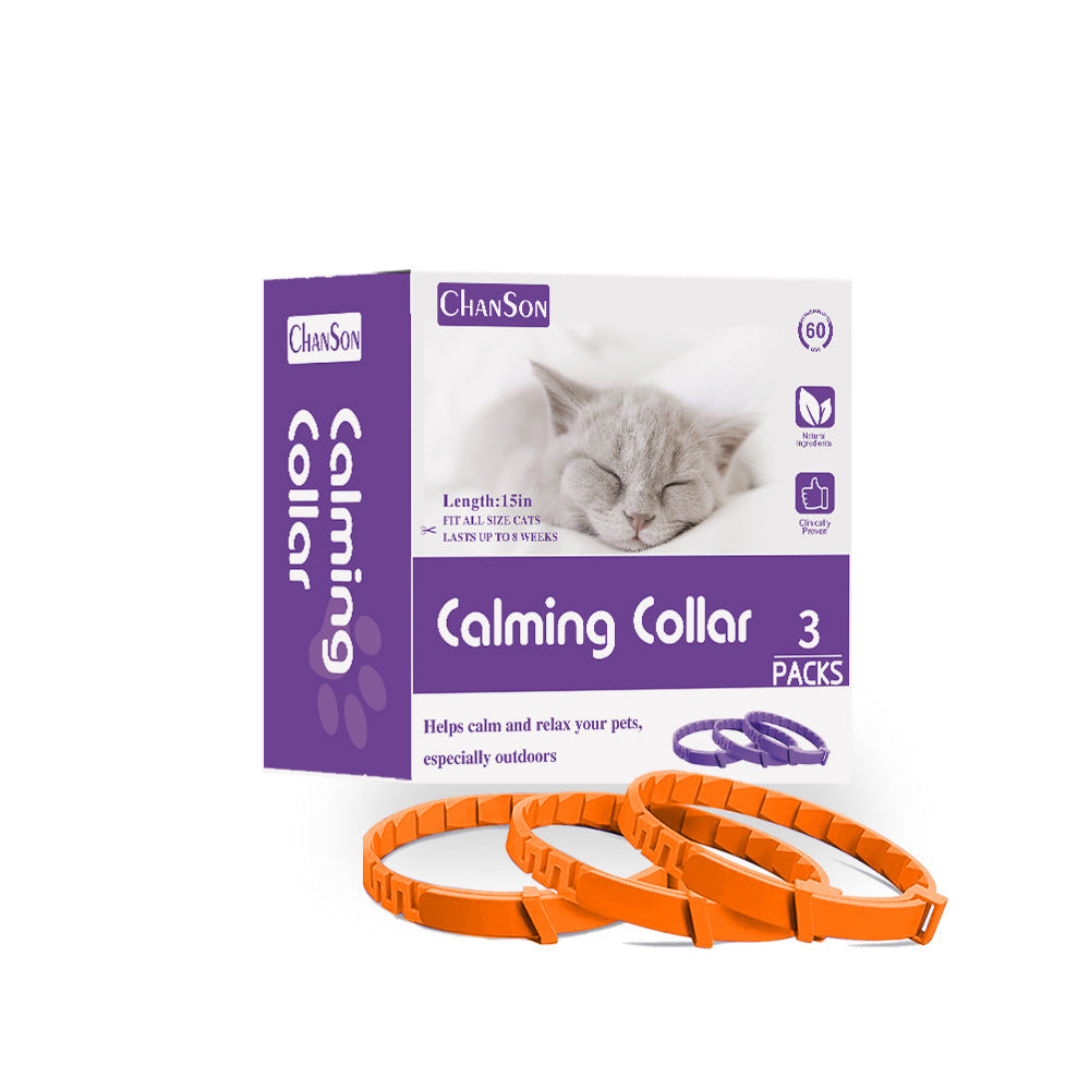Oange Calming Collars for Cats - Natural Anxiety Relief, Adjustable, 3 Pack (2 set/6PCS) V888-ELOSUNG15281