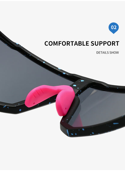 UV400 Sports Sunglasses with Polarized TAC Lens - Gray/Green V888-ELOSUNG15291