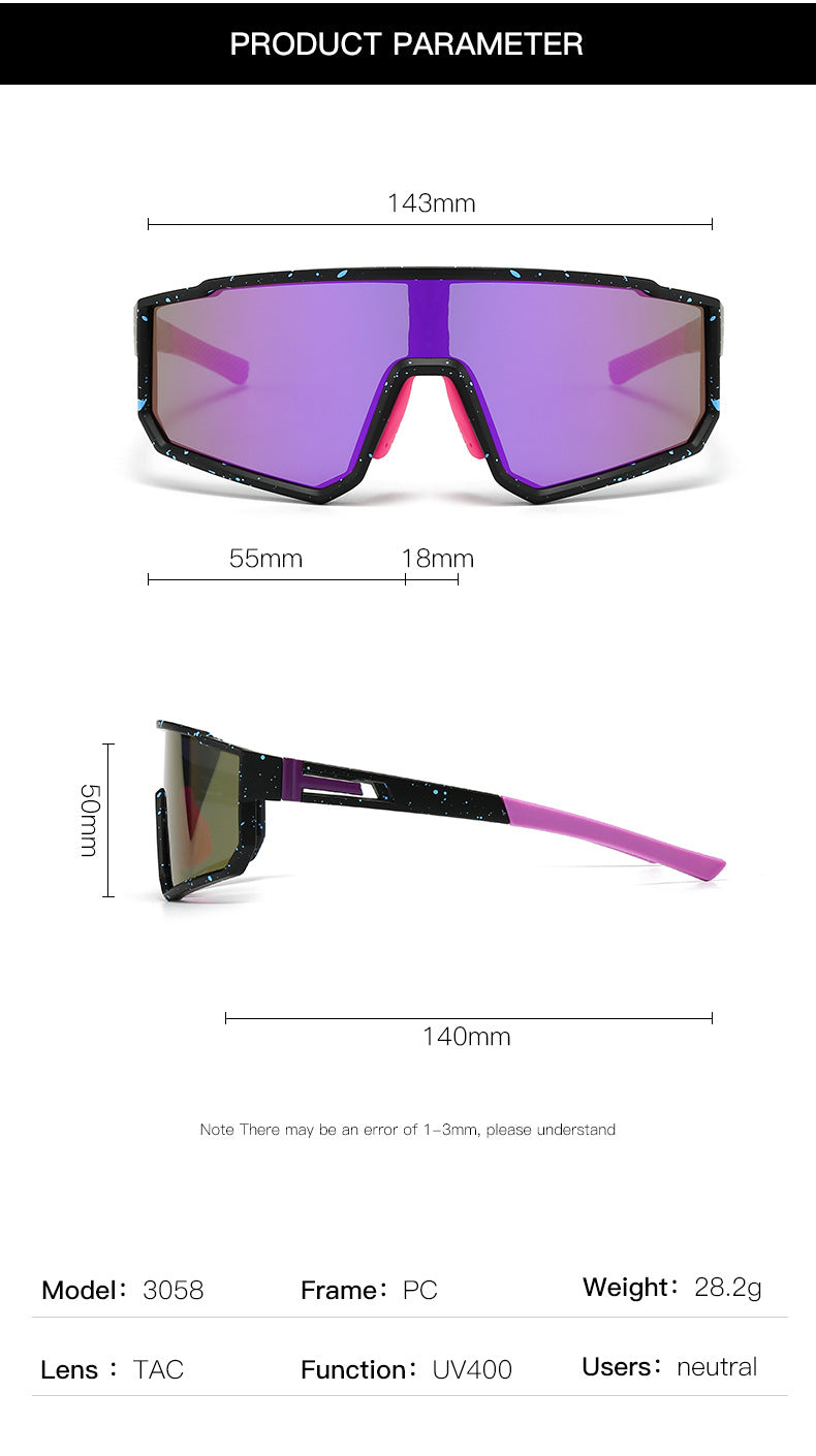 UV400 Sports Sunglasses with Polarized TAC Lens - Gray/Green V888-ELOSUNG15291