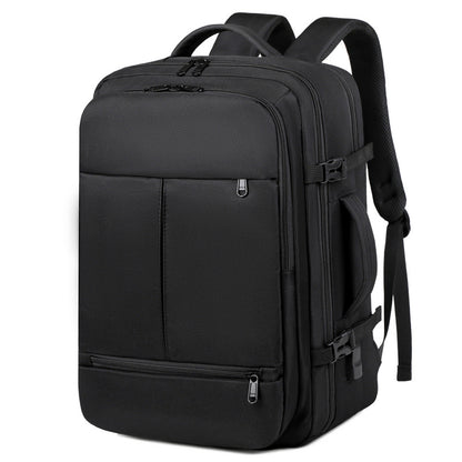 Large Capacity Travel Backpack with USB Charging Port - Black V888-ELOSUNG15301