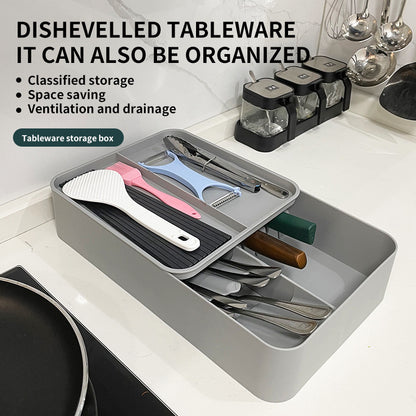 Kitchen Tableware Rack - Non-Punching Installation, Gray V888-ELOSUNG15350
