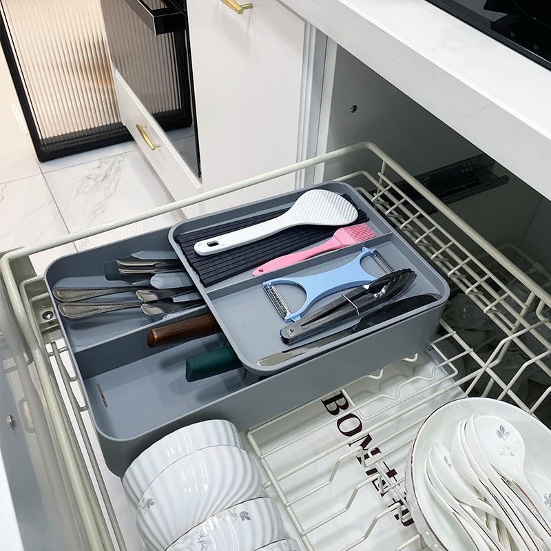 Kitchen Tableware Rack - Non-Punching Installation, Gray V888-ELOSUNG15350