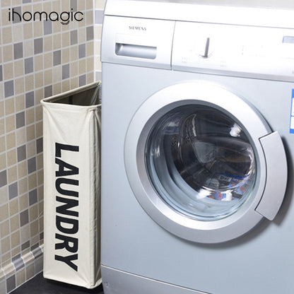 Rolling Laundry Basket with Wheels - 42L Capacity, Beige, 39*18.5*58CM V888-ELOSUNG15355