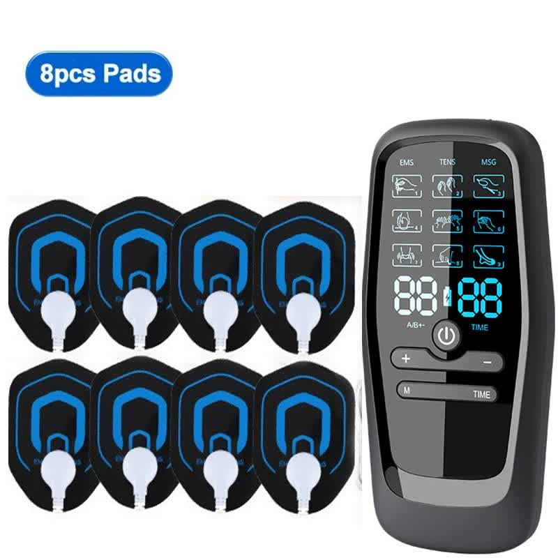 Dual Output EMS/TENS Massage Device with 9 Modes and Type-C Charging, (8 Adhesive Pads) V888-ELOSUNG15456
