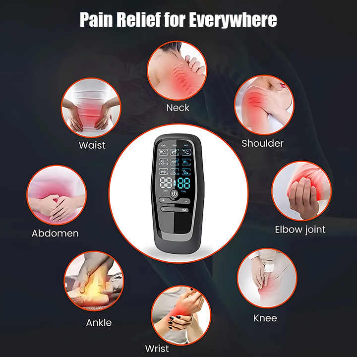 Dual Output EMS/TENS Massage Device with 9 Modes and Type-C Charging, (8 Adhesive Pads) V888-ELOSUNG15456