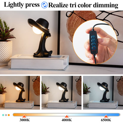 White Creative Cowboy Hat USB Table Lamp for Home and Office Decor V888-ELOSUNG15478