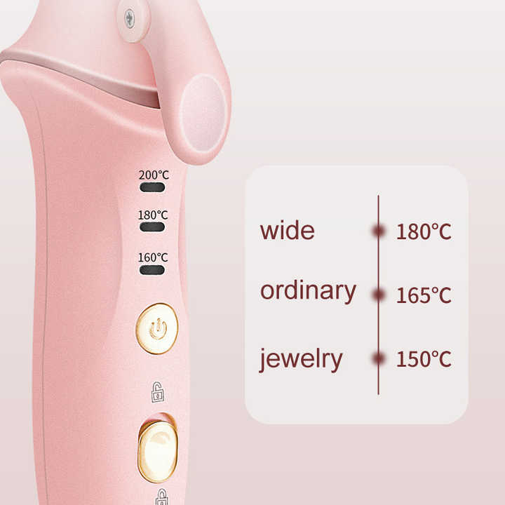 Pink Mini Cordless Hair Curler with Adjustable Heat Settings and USB Charging V888-ELOSUNG15481