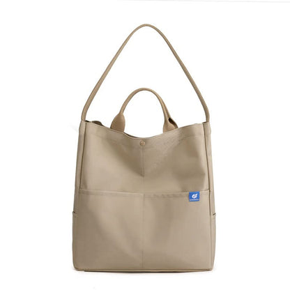 Apricot Minimalist Nylon Tote Bag with Adjustable Shoulder Strap, Large Capacity V888-ELOSUNG15499