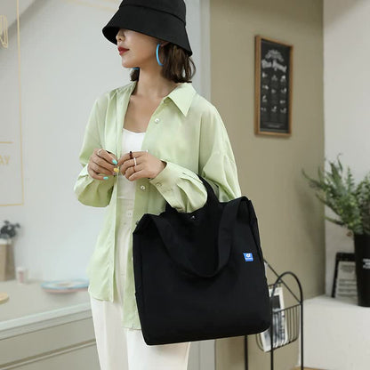 Apricot Minimalist Nylon Tote Bag with Adjustable Shoulder Strap, Large Capacity V888-ELOSUNG15499