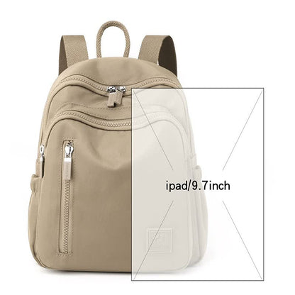 Black Mini Nylon Multi-Compartment Backpack - Lightweight and Stylish Everyday Bag V888-ELOSUNG15501