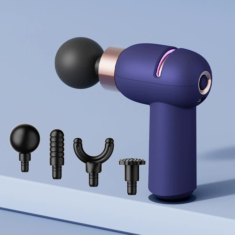 LC-005-Purple Portable Mini Massage Gun - Quiet Muscle Massager with 6 Speeds V888-ELOSUNG15526