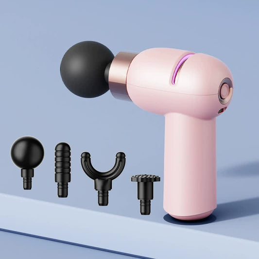 LC-005-Pink Portable Mini Massage Gun - Quiet Muscle Massager with 6 Speeds V888-ELOSUNG15527