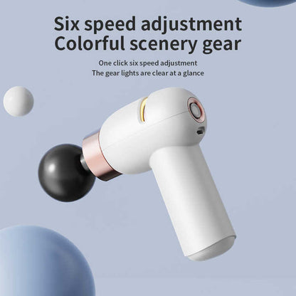 LC-005-Pink Portable Mini Massage Gun - Quiet Muscle Massager with 6 Speeds V888-ELOSUNG15527