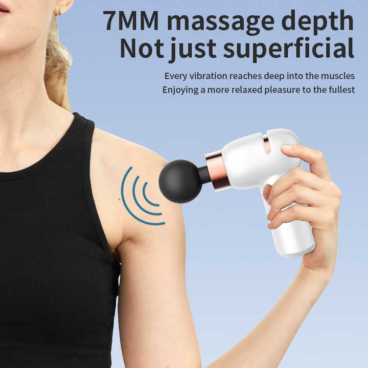LC-005-Pink Portable Mini Massage Gun - Quiet Muscle Massager with 6 Speeds V888-ELOSUNG15527