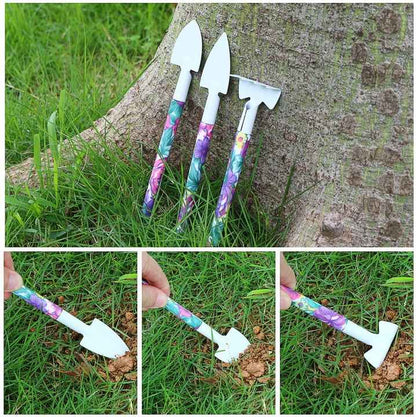 YL/L05 Green 5-Piece Compact Gardening Tool Set with Durable Case - Essential for Home Gardens V888-ELOSUNG15588