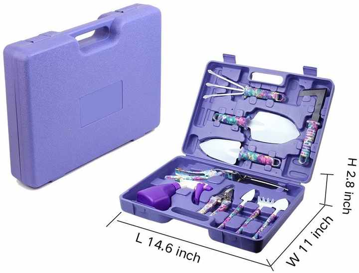 YL/L05 Green 5-Piece Compact Gardening Tool Set with Durable Case - Essential for Home Gardens V888-ELOSUNG15588