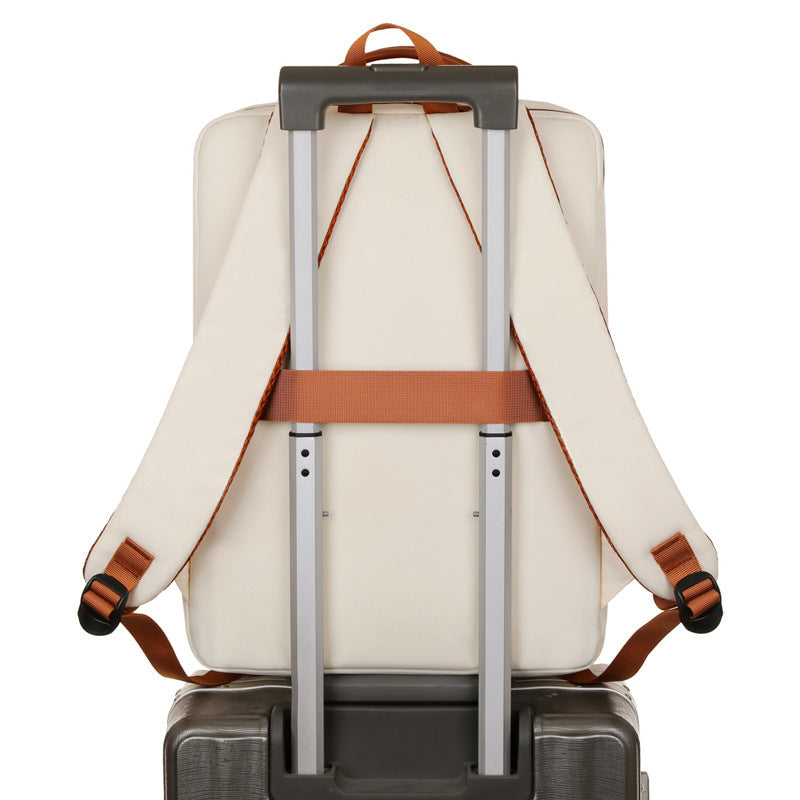 Beige Waterproof Business Backpack - 31L Capacity, Stylish and Versatile V888-ELOSUNG15607