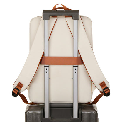 Beige Waterproof Business Backpack - 31L Capacity, Stylish and Versatile V888-ELOSUNG15607
