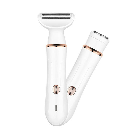 2-in-1 Electric Lady Shaver with Precision Tip - Portable and Rechargeable Grooming Tool V888-ELOSUNG15612